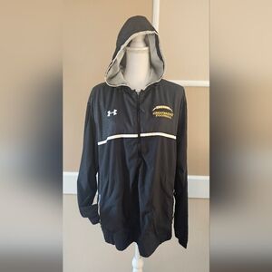 Under Armour Men's Half Zip Jacket Greatbridge Football Black Size XL Black